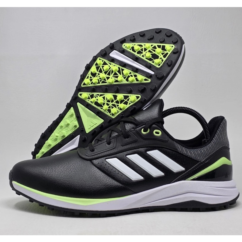 Adidas Solarmotion 24 Golf Shoes Mens Size 9 Black/White/Green IG0827 New